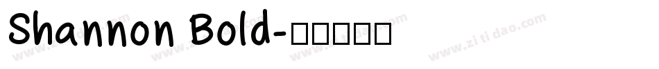 Shannon Bold字体转换